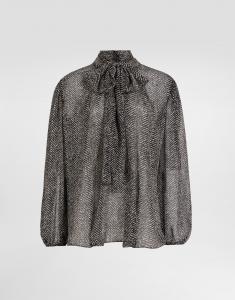 Шифоновая рубашка с принтом "елочка" Dolce & Gabbana, мультиколор