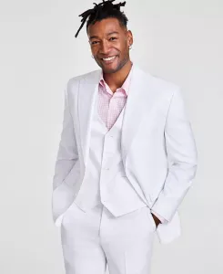 Мужской классический однобортный пиджак Solid Suit Separates Tayion Collection, белый