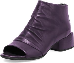 Женские ботильоны YDN Fashion с открытым носком, массивным каблуком, сборкой сзади и застежкой-молнией, удобные туфли на каблуке, размер 4-16 US, Purple