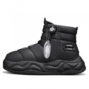 Теплые короткие зимние ботинки с противоскользящей подошвой для мужчин CAHHRRN, Black