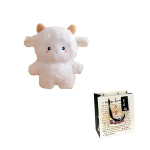 Плюшевая кукла милый ягненок с бантом 30 см высота DUOAI