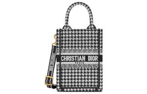 Мини-косметичка для телефона с вышивкой BookTote женская черно-белая DIOR, Box(Set+Box)
