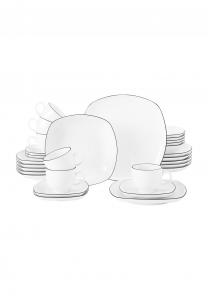 Белый набор посуды Kombiservice Lido Black Line 30er Set Lido Black Line Seltmann Weiden