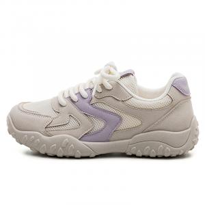 HUANQIU Женские повседневные туфли с амортизацией, износостойкие, увеличивающие рост, бежево-фиолетового цвета