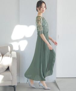 Платье с вышитым кружевом и складками, идеально подходящее для свадеб, вечеринок, торжественных мероприятий и встреч выпускников Pourvous, цвет Light Khaki