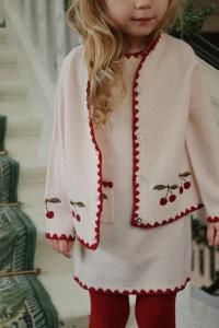 Детский шерстяной кардиган COLLETTE CARDIGAN Konges Sløjd, бежевый