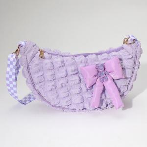 Детская красивая пуховая сумка через плечо FASHNZFAB, фиолетовый