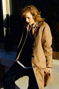 Твиловое пальто H&M, бежевый