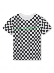 Футболка в клетку Givenchy Kids, черный