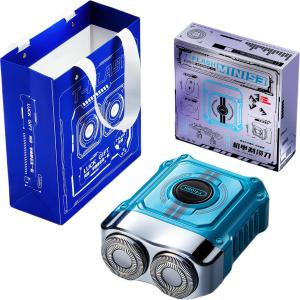 T Flash Dongshi Alloy Mecha S3 роторная бритва для мужчин, модный кейс, портативная T-FLASH, синий