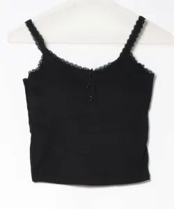 Полосатая майка с кружевной отделкой Aimoha - Select -, цвет Black