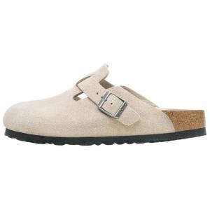 Birkenstock Бостонские тапочки Soft Footbed EVA с закрытым носком, устойчивые к истиранию, унисекс, бежевые, узкие