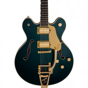 Электрогитара Gretsch Guitars Broadkaster LX Center Block с системой String-Thru Bigsby и золотой фурнитурой, Cadillac Green