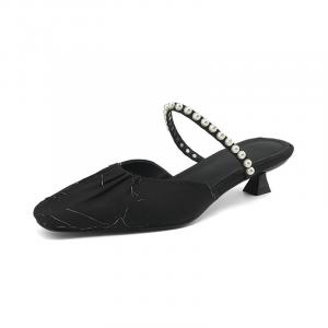 TPR Подошва Устойчивые к запаху Износостойкие Противоскользящие Защитные Тапочки для женщин Echo&yolo, Черный