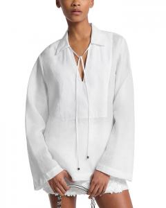 Блузка с галстучным воротником Michael Kors, белый