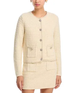 Кардиган с кристальными пуговицами - эксклюзив Aqua, бежевый