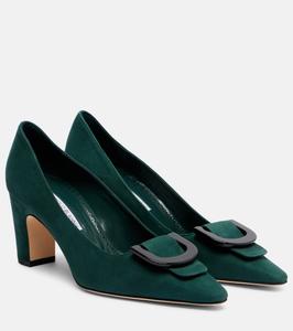 Ботильоны Beti 70 из замши Manolo Blahnik, Dgrn 3020