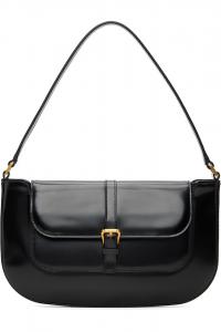 Сумка через плечо Miranda из полулакированной кожи By Far, черный