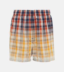 Хлопковые шорты в клетку MAISON MARGIELA, разноцветный
