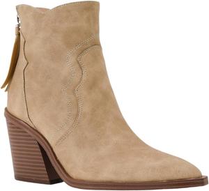 Женские ковбойские сапоги Ковбойские ботильоны на толстом каблуке с заостренным носком для женщин, лето и осень Generic, Apricot