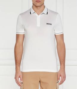 Поло BOSS GREEN Paul Pro Slim Fit, белый