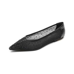Повседневные туфли 1CM женские QITUMAUL, Black[Heel Height 1Cm]