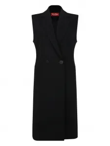 Двубортный жакет из кади Max Mara, черный