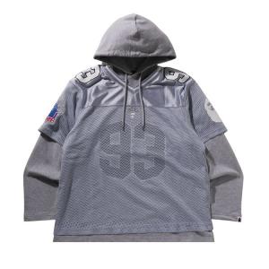 Джерси BAPE Multi Logo Layered Sleeves Relaxed Fit Football Jersey, Silver
