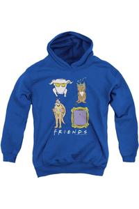 Толстовка с капюшоном Friends Symbols Youth Gildan, синий