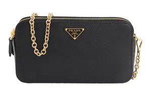 PRADA Кожаная сумка через плечо с цепочкой