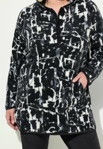 Флисовый джемпер ABSTRACT Ulla Popken, черный