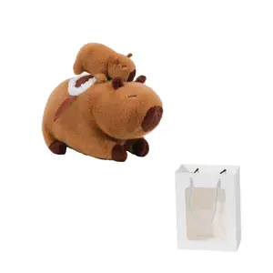 CHONGRONGLIANYU Плюшевая кукла творческая капибара на берегу с фиолетовыми задними куклами 30см/40см/50см высота