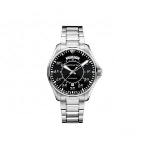 Hamilton Часы Men's Watch, Black Dial Silver Strap