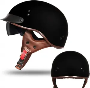 Мотоциклетный шлем в стиле ретро, ​​полушлем с сертификацией ECE, реактивный шлем, открытый шлем, винтажный шлем для чоппера, скутера, мопеда, мотоциклетный полушлем, защитный шлем для мужчин и женщин TBTB, 2