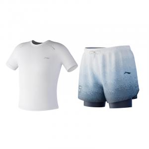 Мужская футболка для бадминтона дышащая удобная LINING, белый