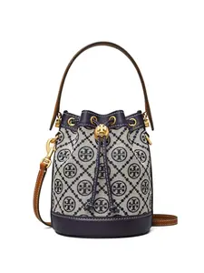 Сумка-ведро T Monogram Tory Burch, синий