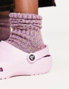 Классические сабо Crocs розового цвета "балерина"