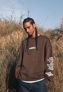 Толстовка Bershka Sweatshirt, Brown