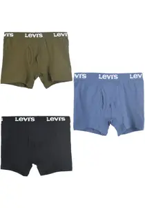 Трусы-боксеры Levi's Kids "BOXER BRIEF" (упаковка, 3 шт.), для МАЛЬЧИКОВ, синий