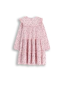 Платье в рубчик с длинными рукавами и красочным рисунком Coccodrillo