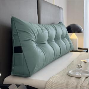 HBXNMOC Подушка-клин из искусственной кожи эргономичная для изголовья кровати со съемным чехлом