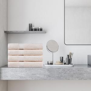 Набор быстросохнущих впитывающих банных полотенец SUPERIOR из 4 предметов из цельного египетского хлопка, цвет Sandy Rose