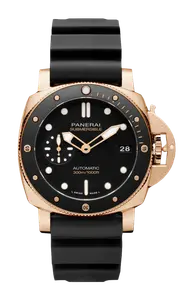 Часы submersible goldtech 42 мм doppio cinturino Panerai