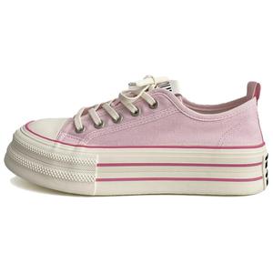 City camel Женские низкие кеды из холста розовые, цвет Pink