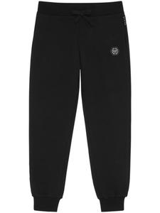 Спортивные брюки с завязками на резинке и логотипом Philipp Plein Junior, черный