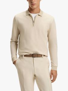 Байка BOSS с воротником-стойкой HUGO BOSS, Open White