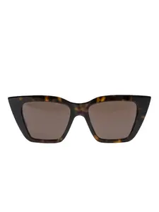 Солнцезащитные очки в форме «кошачий глаз» Alexander McQueen, коричневый