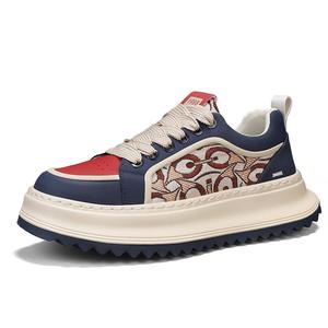 Низкие повседневные туфли мужские King Jinmai, Beige Blue