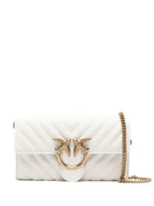 Стеганая сумка на плечо Love One PINKO, белый