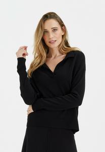 Рубашка поло COLLARED - Long sleeved top CHINTI & PARKER, черный